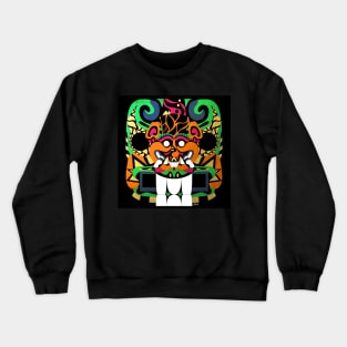 cougar with a smile in el salvador ancient arts Crewneck Sweatshirt